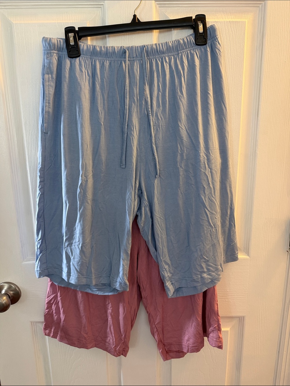 Women’s 2pk Light Blue & Pink Pajama Shorts - Soft Lounge Sleepwear